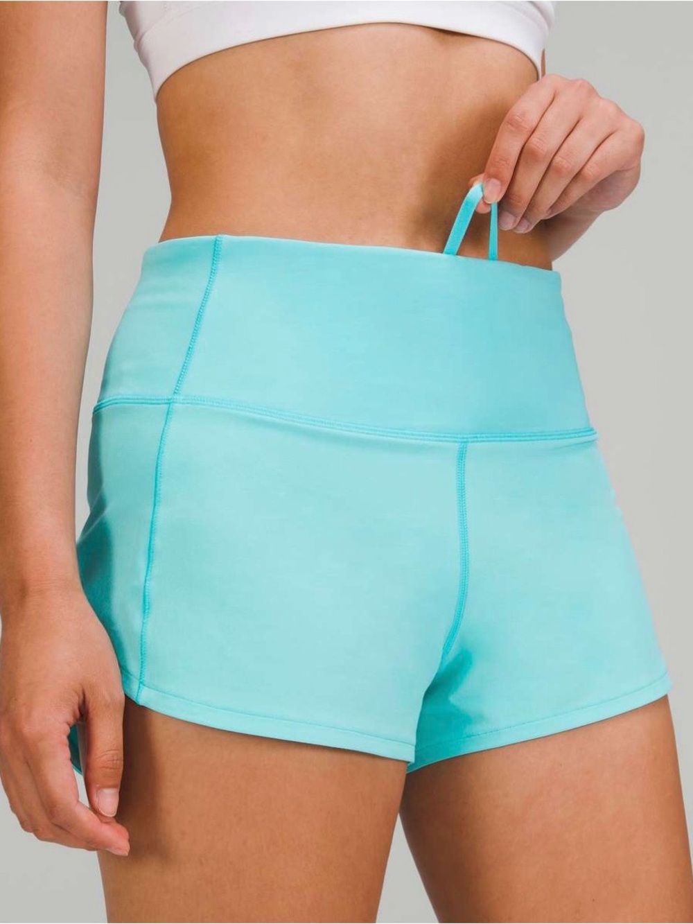 lululemon athletica Electric Turquoise High-Rise 2.5 Athletic Shorts